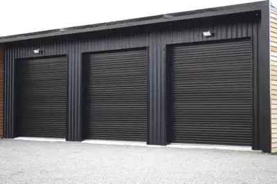 Over stocked 8'6"Wide x 8'High BLACK Doors Must Go! Due to a supplier error we were sent too man of...