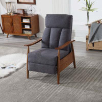 George Oliver Wood Frame Armchair, Modern Accent Chair Lounge Chair for Living Room