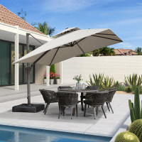 Arlmont & Co. Karnesha 10" x 10" Square Cantilever Umbrella