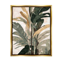 Bay Isle Home™ Bay Isle Home™ Palm Plant Abstraction Framed Floater Canvas Wall Art Design By Ziwei Li