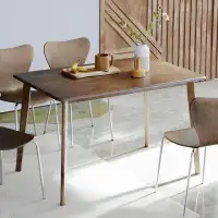 Corrigan Studio Glaskowski 47.2"L Mid-Century Modern Solidwood Dining Table