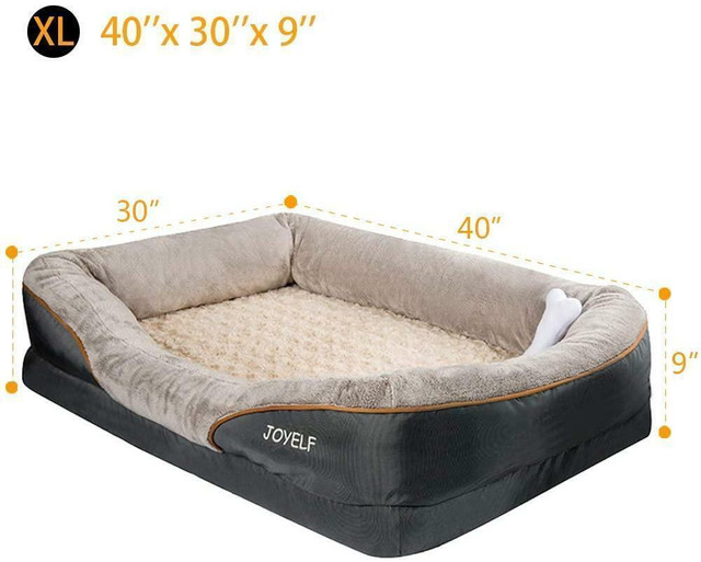 HUGE Discount Today! JOYELF Memory Foam, Orthopedic Dog Bed & Sofa Removable Washable Cover Sleeper| FAST, FREE Delivery in Accessories - Image 4