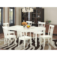 Canora Grey Feasterville 7 - Piece Butterfly Leaf Rubberwood Solid Wood Dining Set