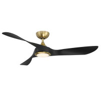 WAC Limited Fans 54" Swirl 3 - Blade Outdoor LED Smart Propeller Ceiling Fan with Remote Control and Light Kit Included