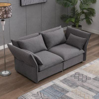Ebern Designs Ebern Designs Living Room Sofa Set, Couch Sets With Pillows, Upholstered Sofa With Adjustable Armrests And