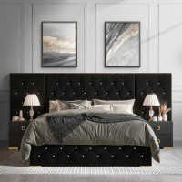 Latitude Run® Titian Upholstered Wall Panel Bed