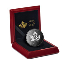 2024 50Z FINE SILVER RHODIUM PLATING - MAPLE LEAVES IN MOTION COIN