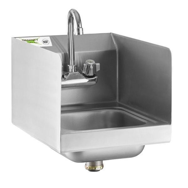 12 x 16 Wall Mounted Hand Sink with Gooseneck Faucet and Side Splash in Other Business & Industrial - Image 4