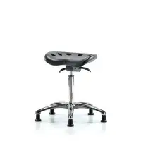 Inbox Zero Poly ESD Tractor Sit-Stand Stool Chrome - Med Ht