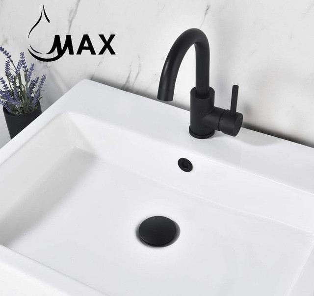 Bathroom Faucet Side Handle Swivel Matte Black Finish in Plumbing, Sinks, Toilets & Showers - Image 2