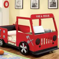 FOA Rescuer Twin Red and Black Kids Bed  *Limited Quantities*