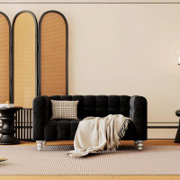 Latitude Run® 63" Modern Sofa Dutch Fluff Upholstered Sofa With Solid Wood Legs