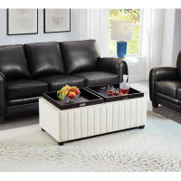 Ivy Bronx Wide Contemporary Square Cubestorage Ottoman Bench,Coffee Table,Nightstand