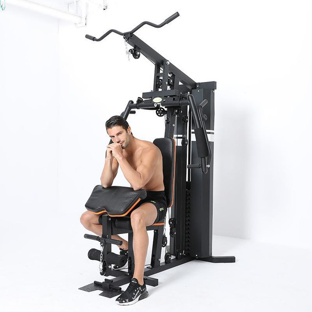 NEW HOME GYM SYSTEM MULTIFUNCTION WORKOUT STATION WEIGHT TRAINING 165LB RESISTANCE 127545 in Exercise Equipment in Alberta - Image 3