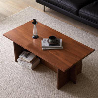 Latitude Run® 47.24" Brown Solid Wood Rectangular Coffee Table