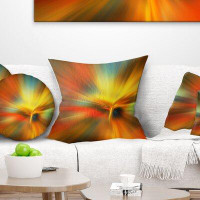 Made in Canada - The Twillery Co. Designart 'Yellow Focus Colour' Abstract Throw Pillow