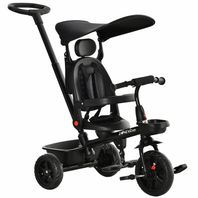 Kids Tricycle 44" x 20.5" x 38.5" Black in Other - Image 2