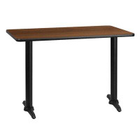 Inbox Zero Jarreth 30'' x 42'' Rectangular Laminate Table Top with 5'' x 22'' Table Height Bases