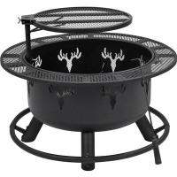 Millwood Pines Patteale 23" H x 32" W Wood Burning Outdoor Fire Pit