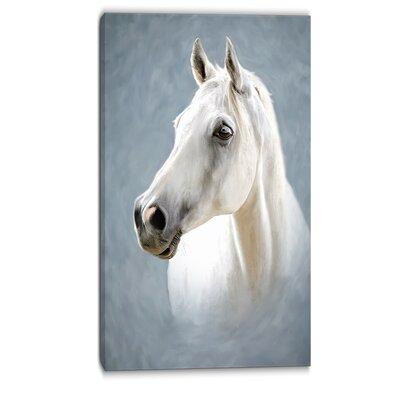 Design Art A Horse Alone Animal Photographic Print on Wrapped Canvas in Arts & Collectibles