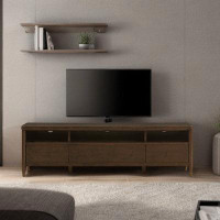 Red Barrel Studio American modern simple solid wood living room TV cabinet.