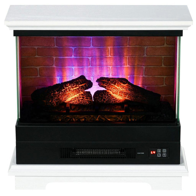 26 ELECTRIC FIREPLACE STOVE, 1400W FREESTANDING FIREPLACE HEATER WITH ADJUSTABLE TEMPERATURE in Fireplace & Firewood - Image 2
