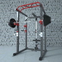NEW 1000 LBS MULTI FUNCTION EXERCISE ADJUSTABLE POWER CAGE & J HOOK WEIGHT LIFTING 206281