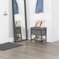 Latitude Run® Storage Bench Seat With Drawer Single Seat Entryway Bench With Shoe Storage Rack - Home Decor Storage Stoo