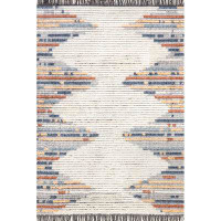 Union Rustic Southwestern Machine Woven Polyester Area Rug in Beige/Red/Blue