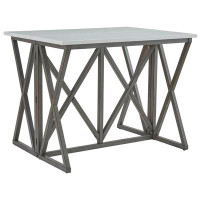 Gracie Oaks Montevious Counter Height Folding Double Pedestal Dining Table