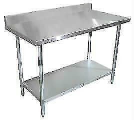 TABLES Stainless Steel Tables with Backsplash NEW *RESTAURANT EQUIPMENT PARTS SMALLWARES HOODS AND MORE* in Other Business & Industrial in City of Toronto