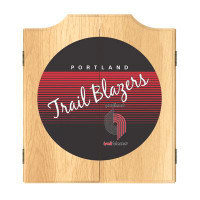 Trademark Global Portland Trail Blazers Indoor Cork Dartboard And Cabinet Set