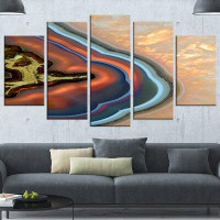 Design Art 'Abstract Mineral Texture' 5 Piece Graphic Art on Wrapped Canvas Set