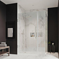 Ove Decors OVE Decors Endless TP0251200 Tampa-Pro, Corner Frameless Hinge Shower Door, 43 7/8 In. W X 72 In. H, In Satin