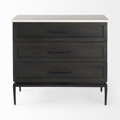 Joss & Main Margorie 3 Drawer 36" W Solid Wood Dresser in Dressers & Wardrobes