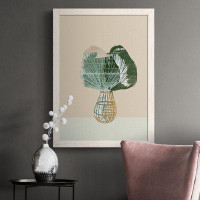 Wexford Home Woven Tropical Leaf II-Premium Framed Canvas - Ready To Hang