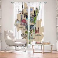 East Urban Home Lined Window Curtains 2-panel Set for Window Size by Markus Bleichner - Tourist Munich