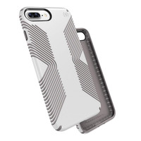 Speck Products Presidio Grip Cell Phone Case for iPhone 7 Plus/6S and 6 Plus - White/Ash Grey