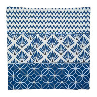 Ebern Designs Indoor Decorative Throw Pillows Cushion Cover: Navy Blue And Linen, Reversible, 18”, Nautical Design (Desi