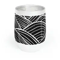 Marick Booster Black And White Pattern Background Chill Wine Tumbler