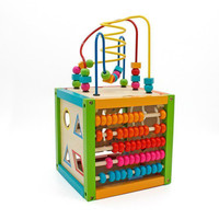 NEW WOODEN 5 IN 1 ACTIVITY CUBE D03009