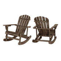Sand & Stable™ Solid Wood Rocking Adirondack Chair