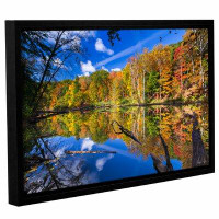 Loon Peak Autumn Reflection 2 - Floater Frame Photograph Print on Canvas