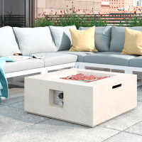 Wade Logan Annaise Stainless steel Propane Outdoor Fire Pit Table