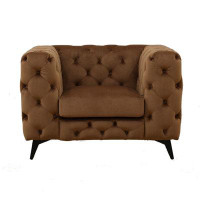 Winston Porter Chocolate Colour Microfiber Living Room Sectional Chair