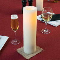 12 Cream Programmable Flameless Real Wax Pillar Candle - 4/Case *RESTAURANT EQUIPMENT PARTS SMALLWARES HOODS AND MORE*