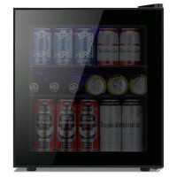 R.W.FLAME 17.32" Width 60 Cans (12 oz.) Freestanding Beverage Refrigerator Cooler with 17 Bottle Wine Storage