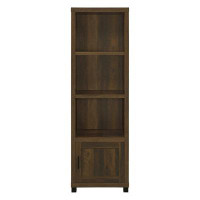 CDecor Home Furnishings Trenton Grey Driftwood 3-Shelf Bookcase With Storage Cabinet