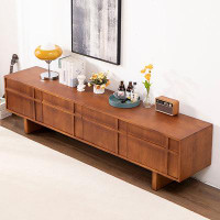 LORENZO Nordic Japanese TV cabinet living room home retro log floor cabinet against the wall