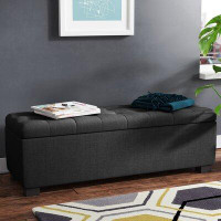 Latitude Run® Kareem Upholstered Flip Top Storage Bench